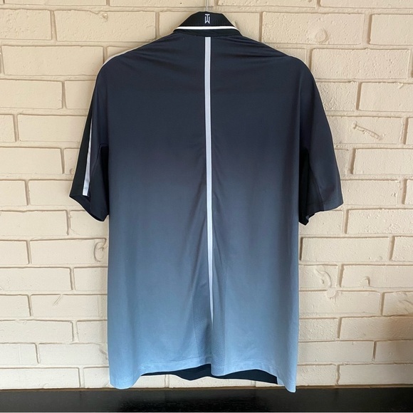 Nike Tiger Woods Collection Golf Polo Shirt Ombré Black Mens Size Medium M - Picture 3 of 8